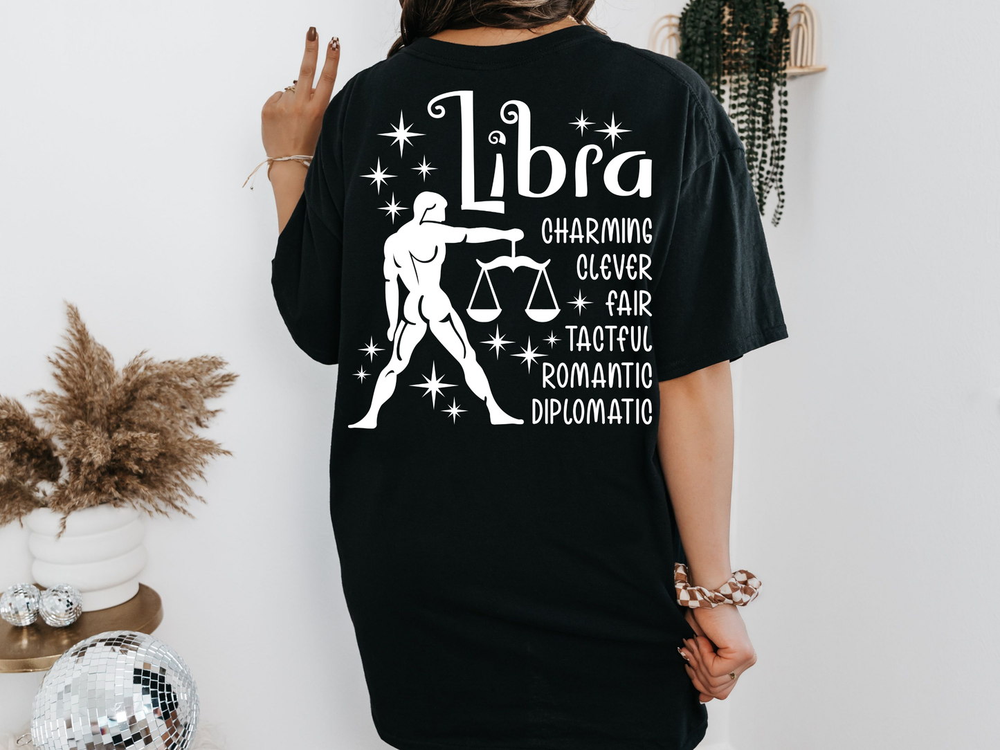 Zodiac Libra T-shirt, unisex W