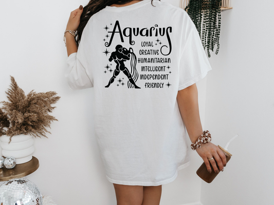 Zodiac Aquarius T-shirt unisex