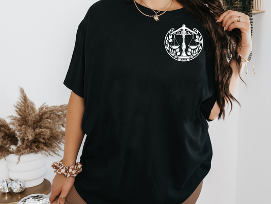 Zodiac Libra T-shirt, unisex W